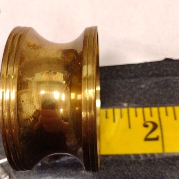Vintage Set of 6 Brass Napkin Rings 2 inch Diameter Country/Cottage/Farmhouse - Picture 7 of 8